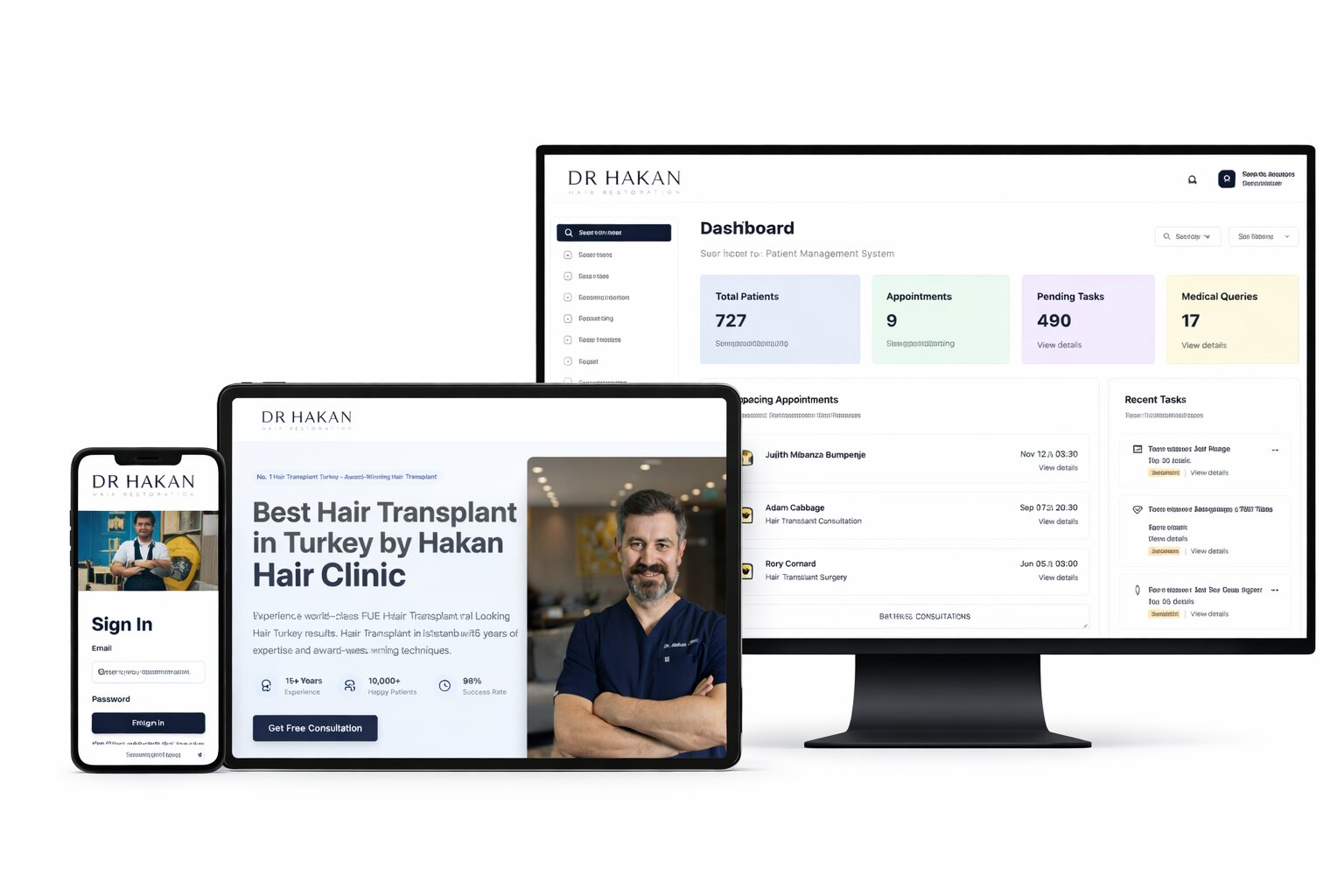 Patient Management System Dashboard